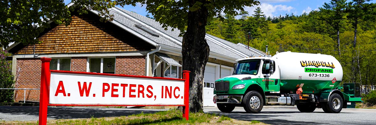 Ciardelli Fuel Company Propane delivery truck at A.W. Peters office, Peterborough, NH