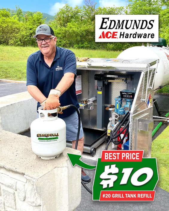 Ciardelli Fuel Ace Hardware Henniker, NH - $10 grill tank fill special